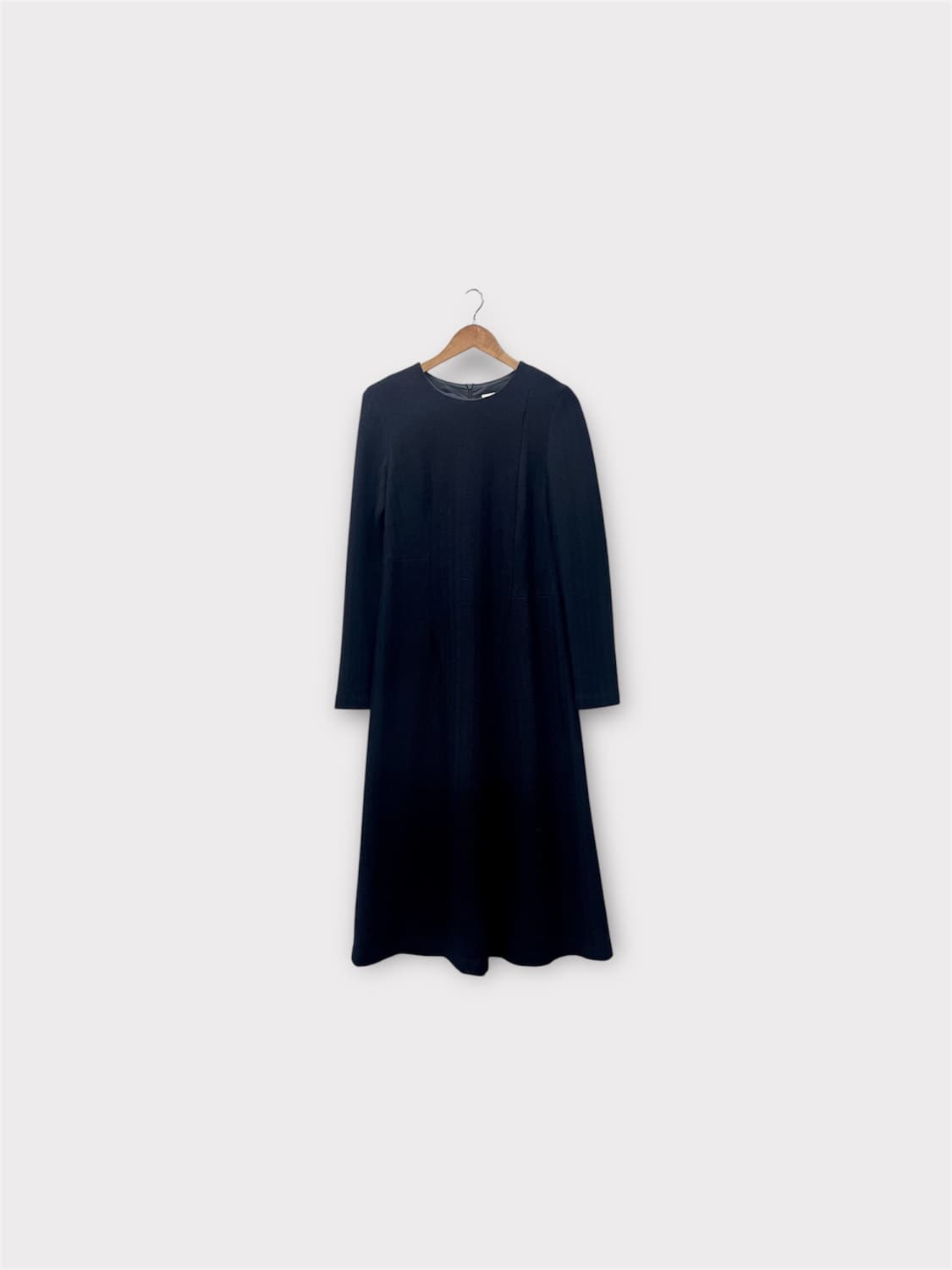 질샌더 울 100% 롱 플레어 원피스 블랙 85사이즈 상품이미지1