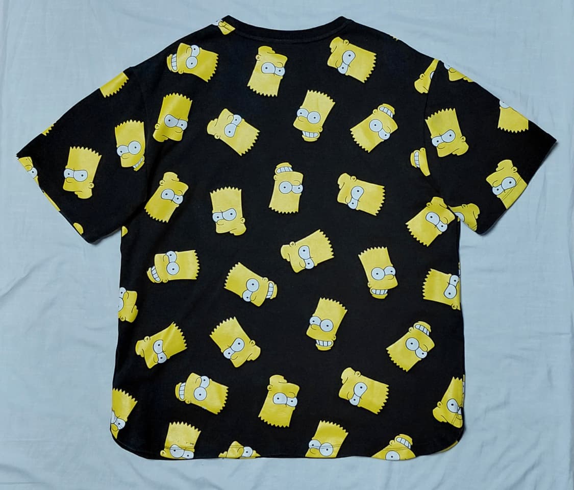 [정품/L] 심슨 가족 바트 심슨 올오버 패턴 반팔 티셔츠 상품이미지7