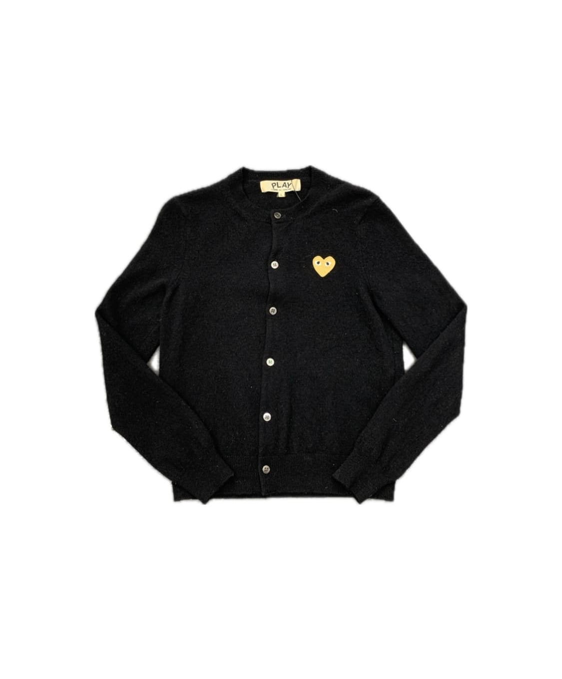 꼼데가르송 플레이 울 가디건 블랙/ 골드와펜 L (W) 상품이미지1