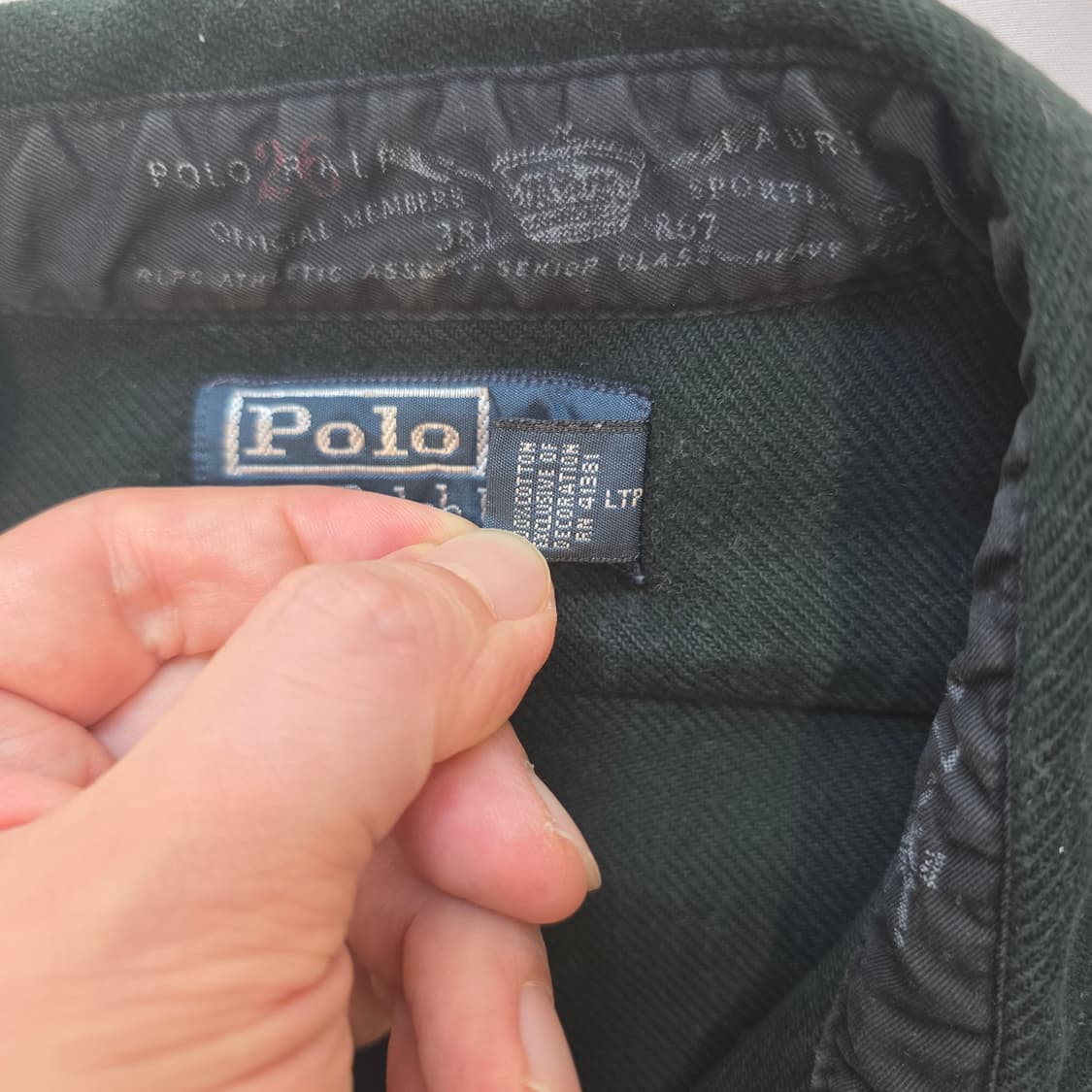 [S]90s 폴로 랄프로렌 모스그린 셔츠 상품이미지3