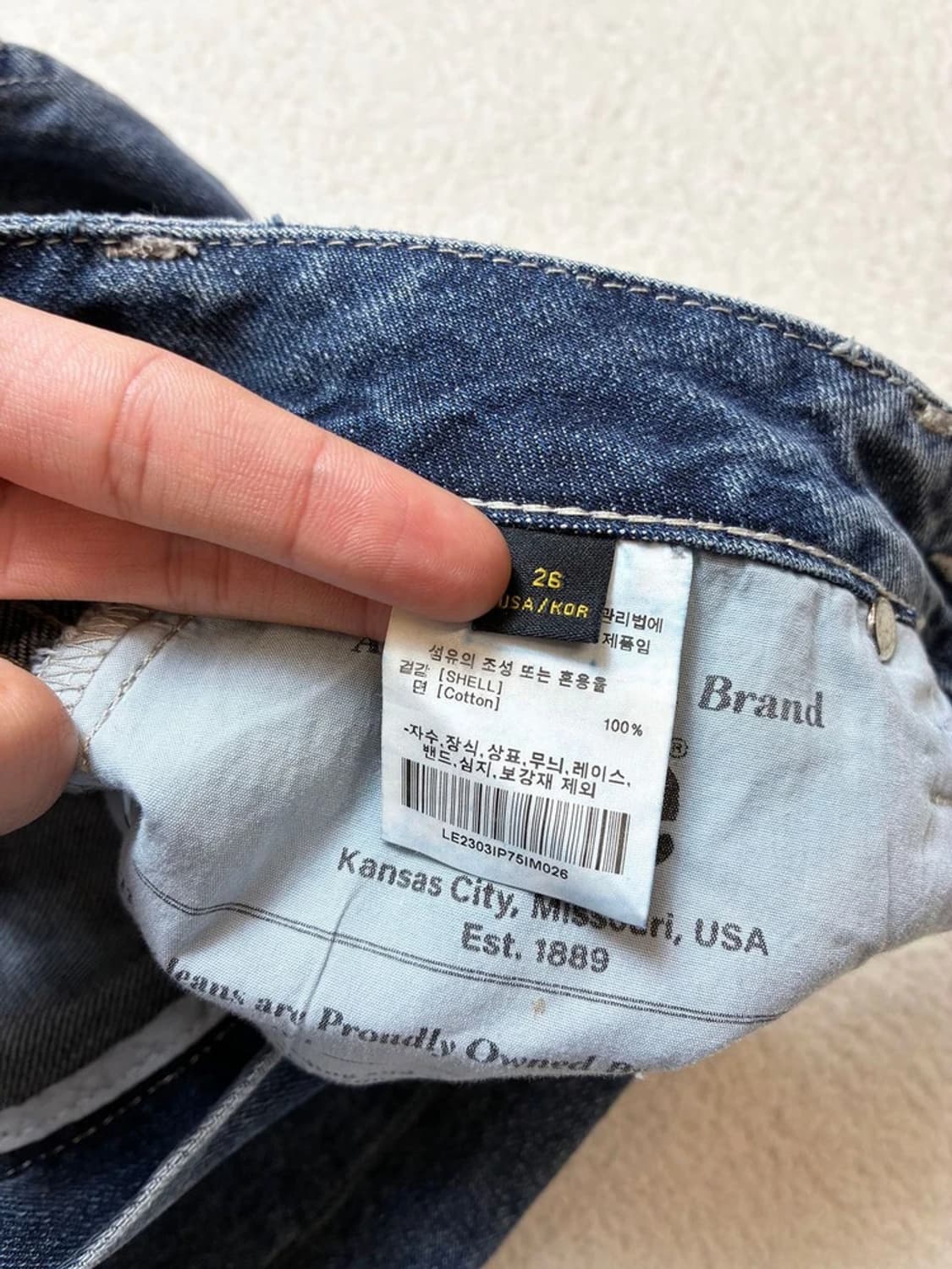 Lee 리 23FW 세미 와이드 데님 팬츠 PN6414 상품이미지8