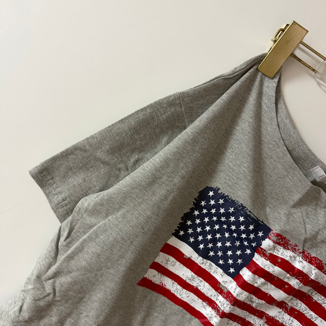 새상품 여자 원 오프숄더 성조기 반팔 상품이미지2