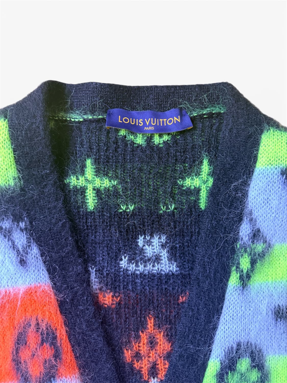 [110/새상품급] 루이비통 멀티컬러 모헤어 가디건 풀구성 상품이미지4