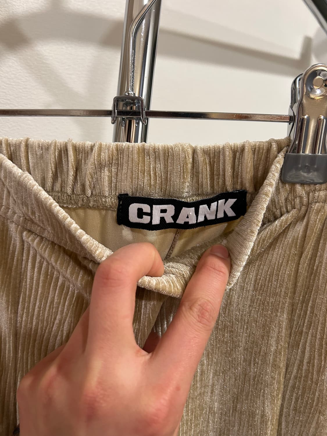 크랭크 핀턱 벨벳 팬츠 상품이미지6