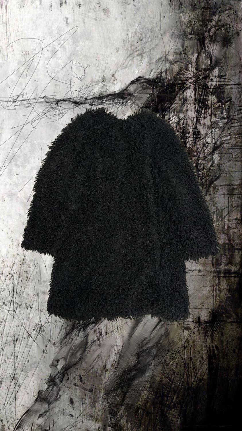 Black Fur Long Cardigan 상품이미지2