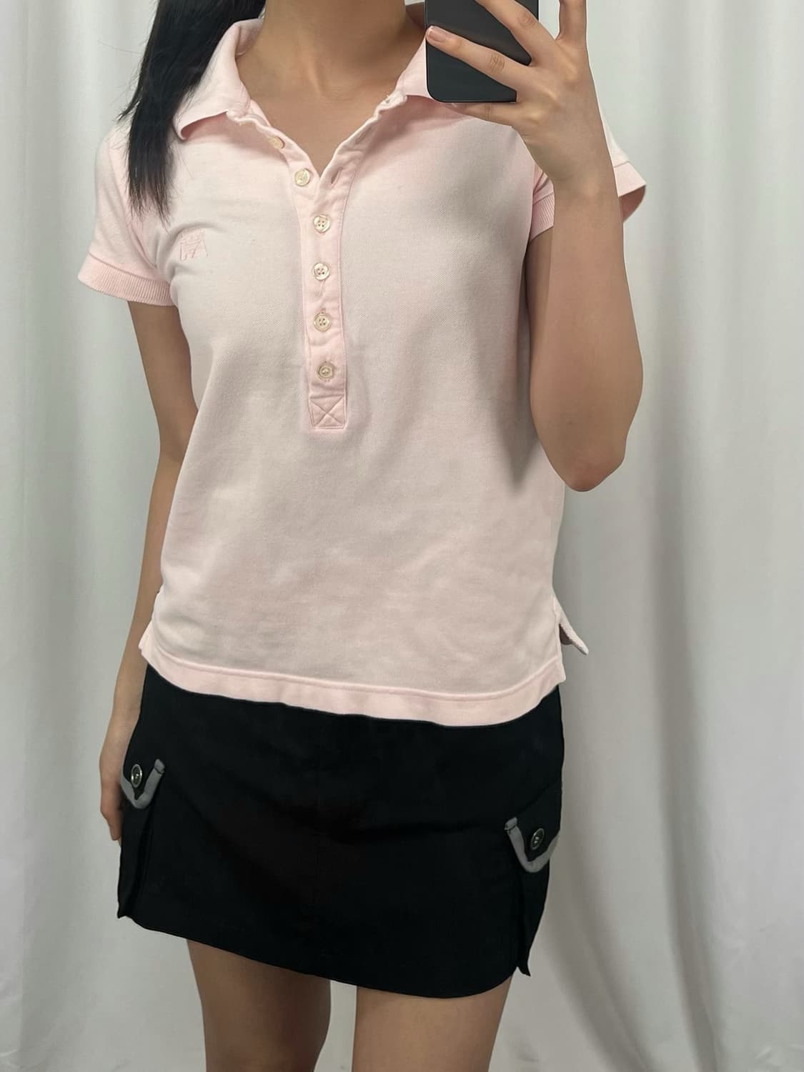 아르마니 진스 핑크 카라 반팔  상품이미지3