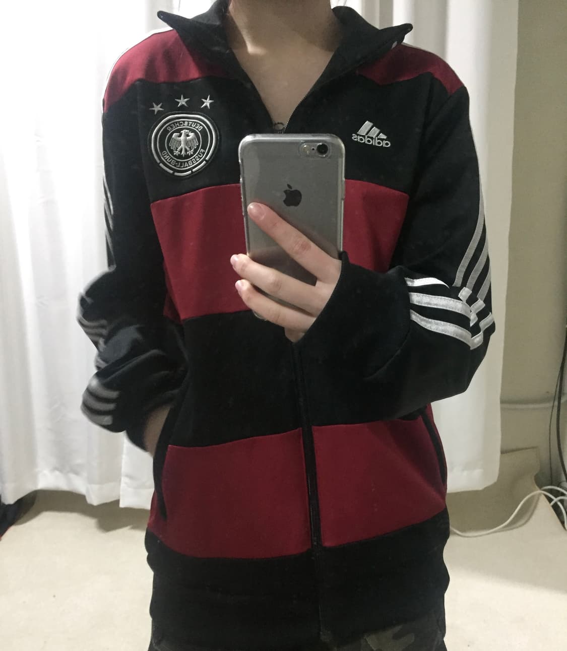 아디다스 버건디 블랙 스트라이프 독일 져지 100 상품이미지1