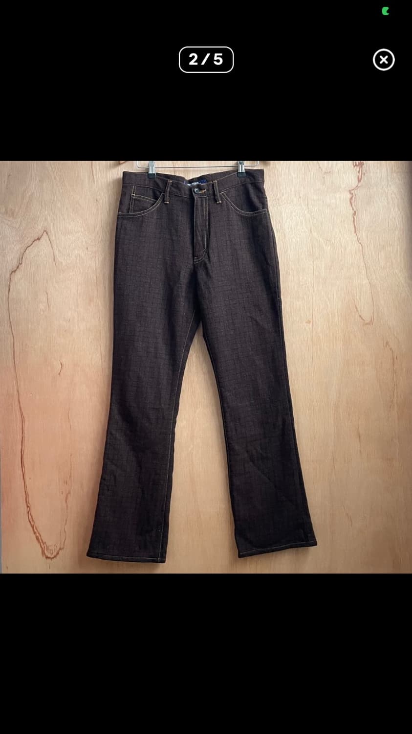 준야 와타나베 울 체크 플레어팬츠 상품이미지2