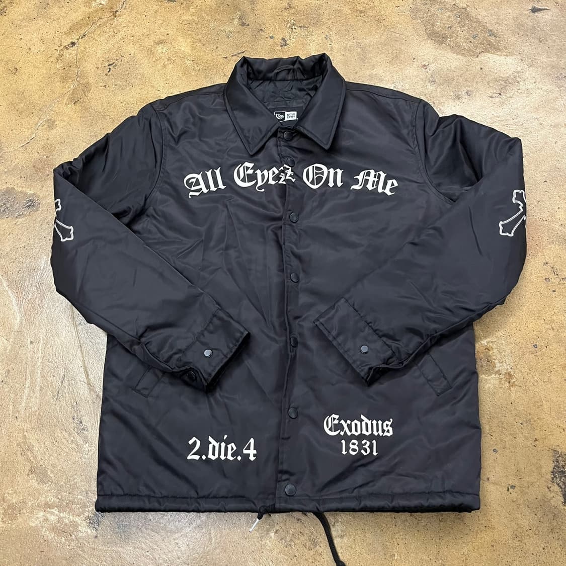 [정품/M] 뉴에라 검정색 코치자켓 프린팅 b18 상품이미지2