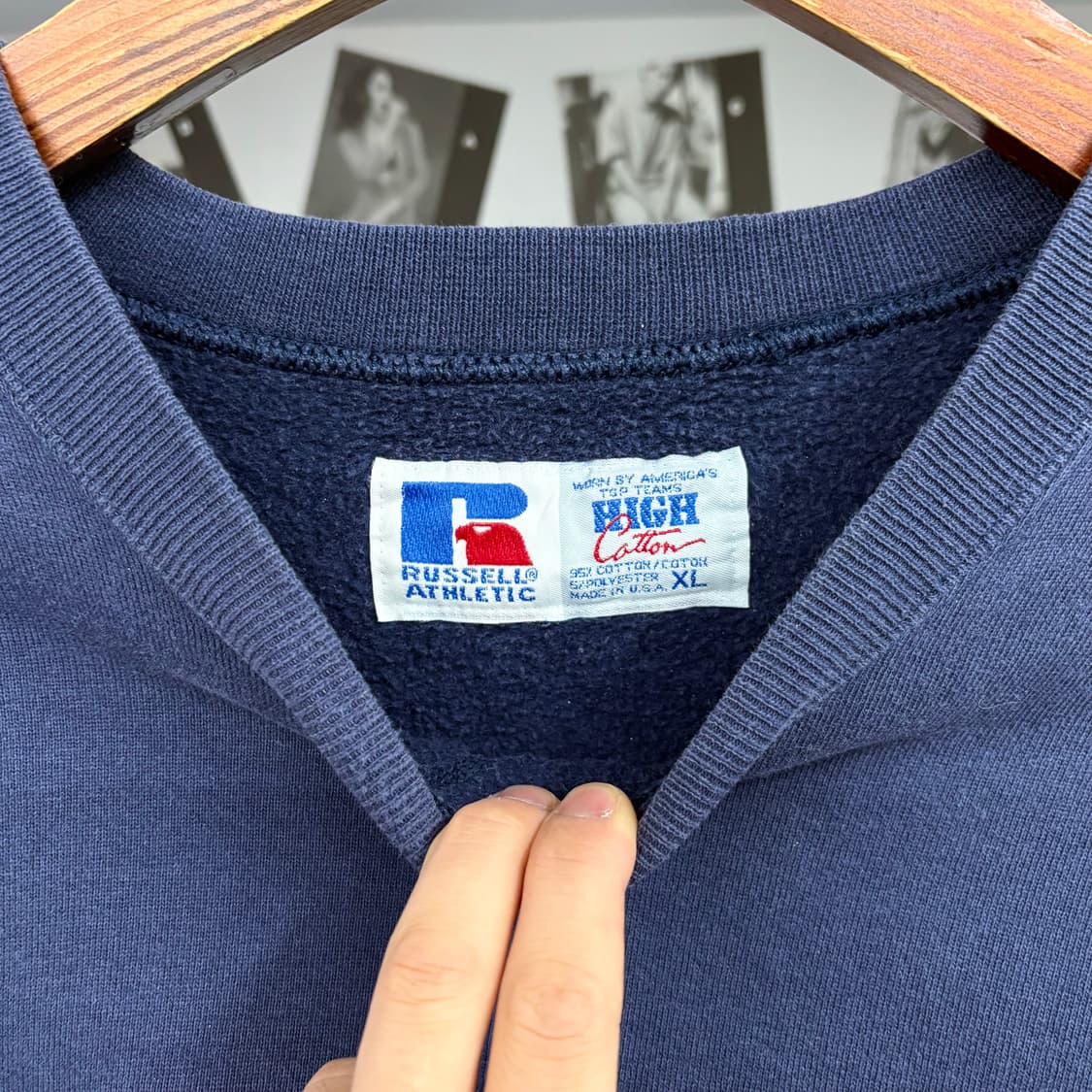 (XL) 90s 러셀 하이코튼 기모 맨투맨 made in USA 상품이미지6