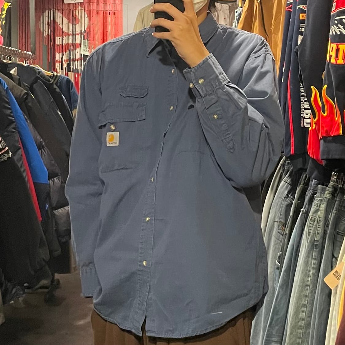 [IM] carhartt 칼하트 블루 긴팔셔츠 상품이미지4