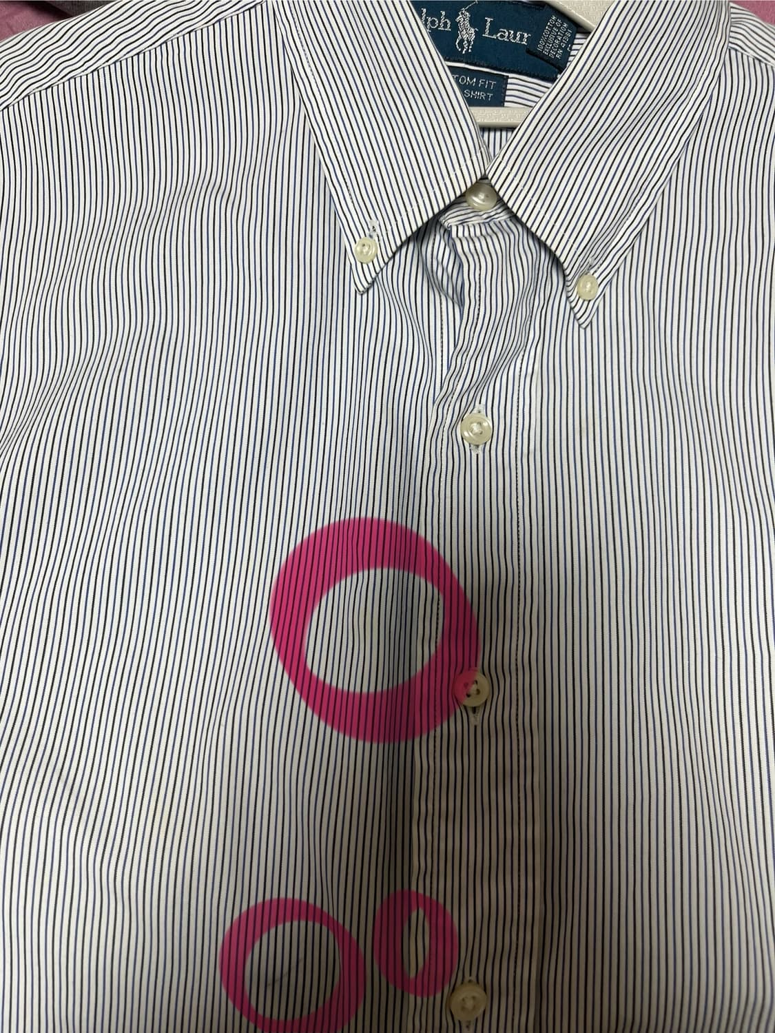 (정품) 폴로 파랑 스트라이프 반팔셔츠 상품이미지4