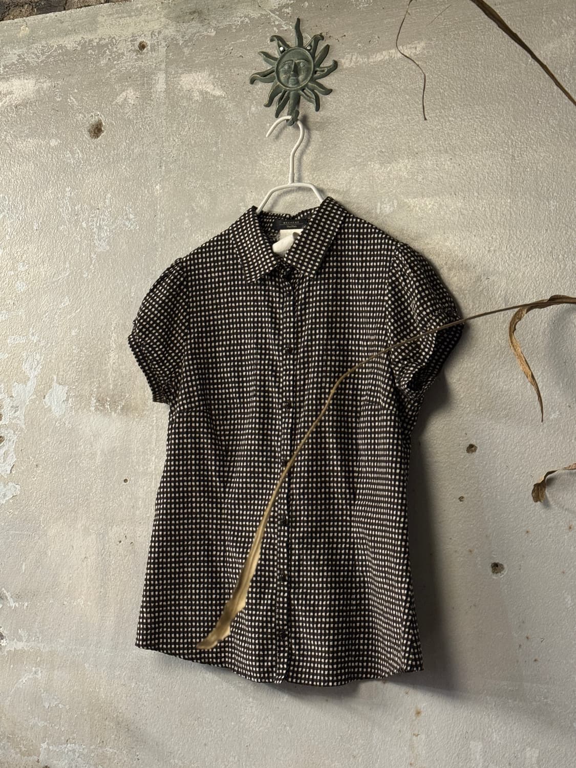 44 ) MaxMara Check Puff Blouse 상품이미지1