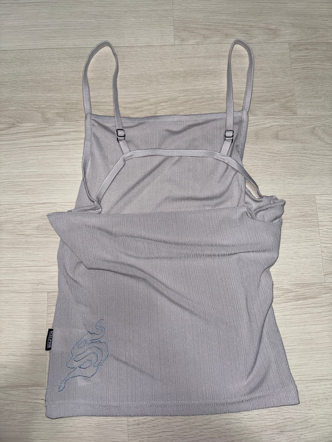스컬프터 Back Cowl Sleeveless Top Gray M 상품이미지5
