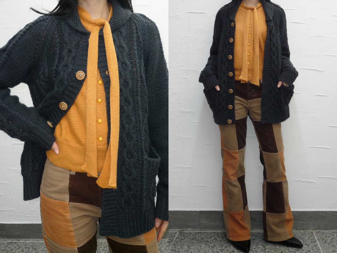 navy cable cardigan 상품이미지3