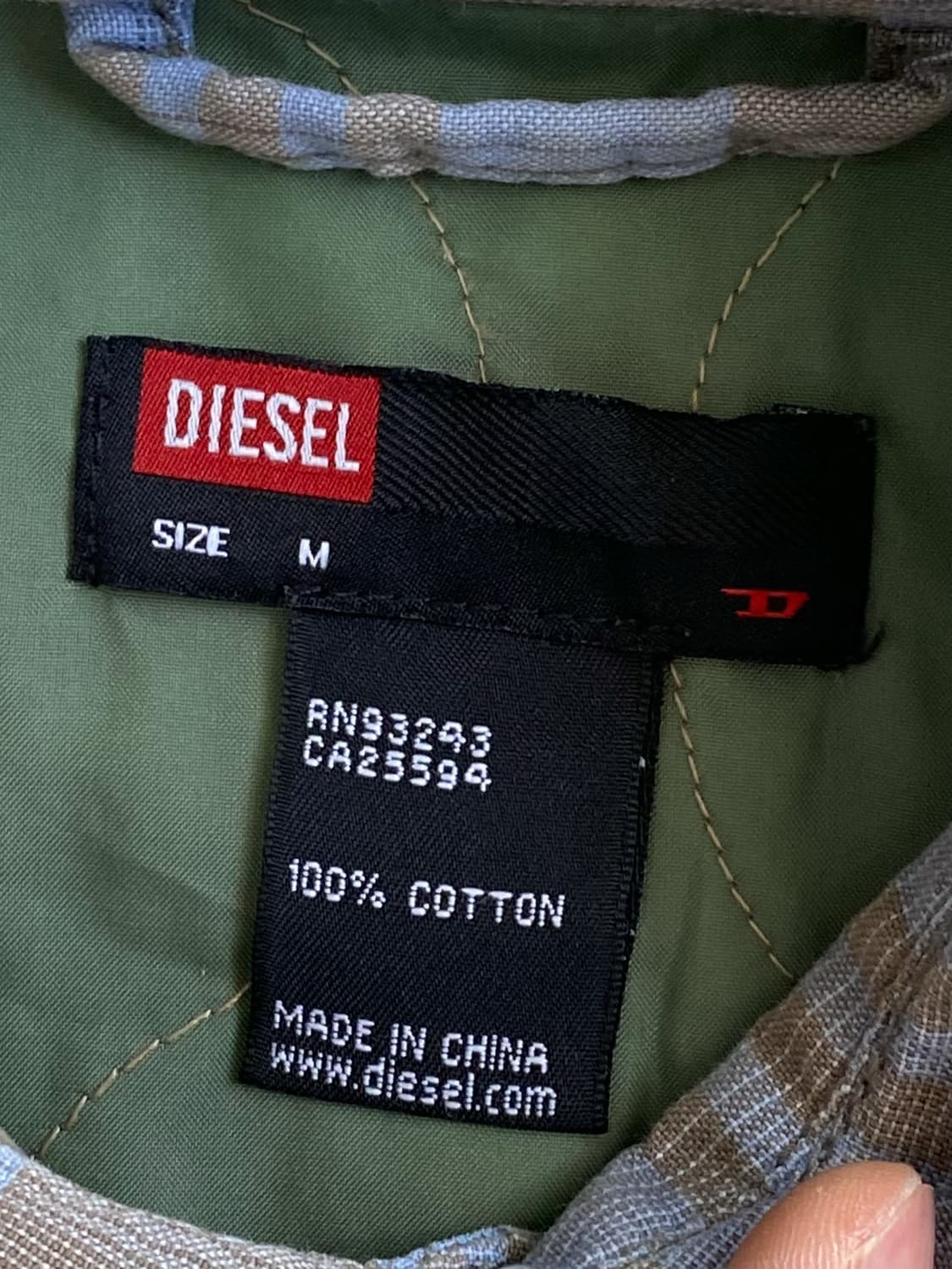 디젤 퀼팅 라이닝 블루 체크 셔츠 자켓 상품이미지7