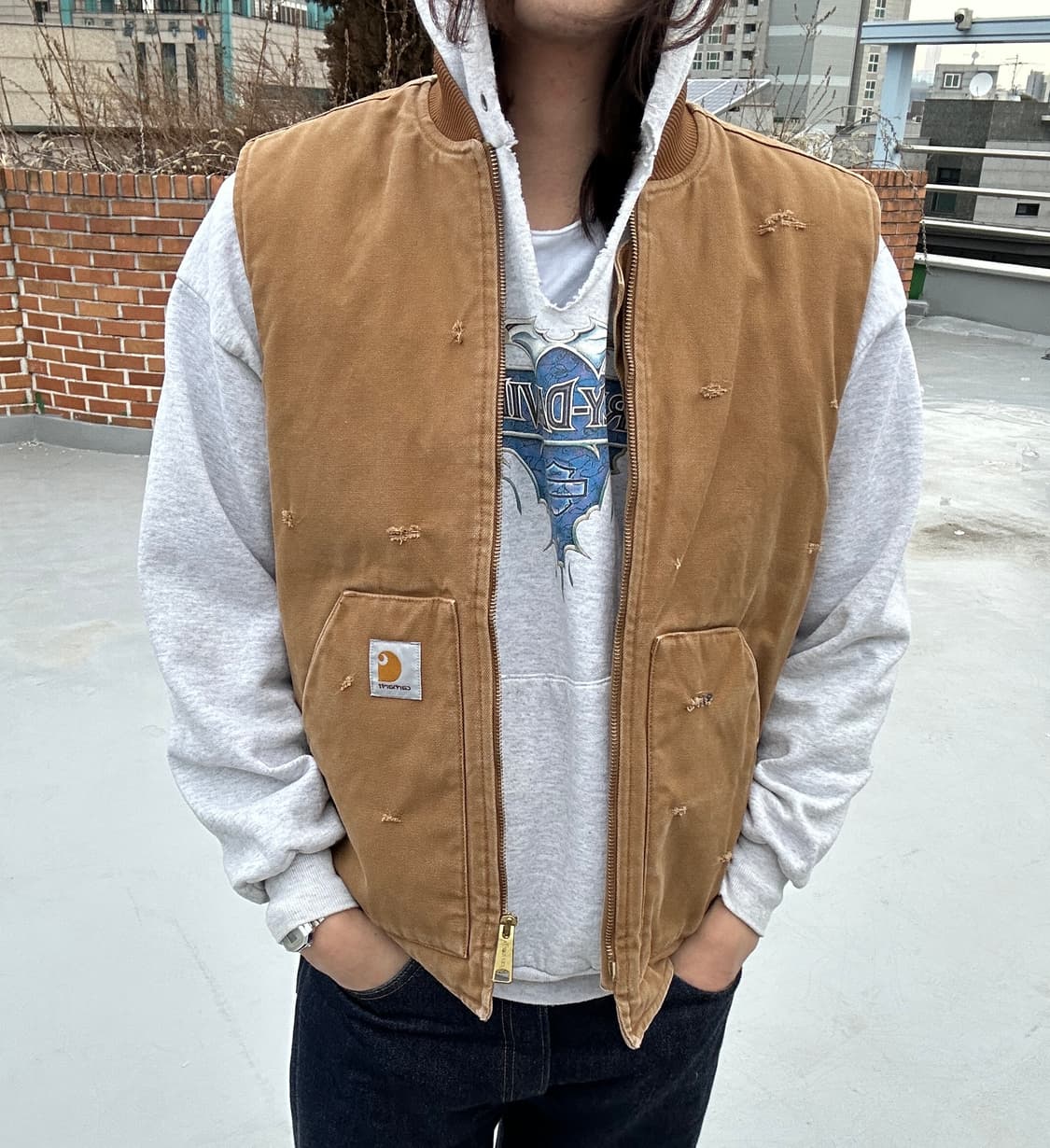 (L) 칼하트WIP 덕 캔버스 워크 베스트 상품이미지1