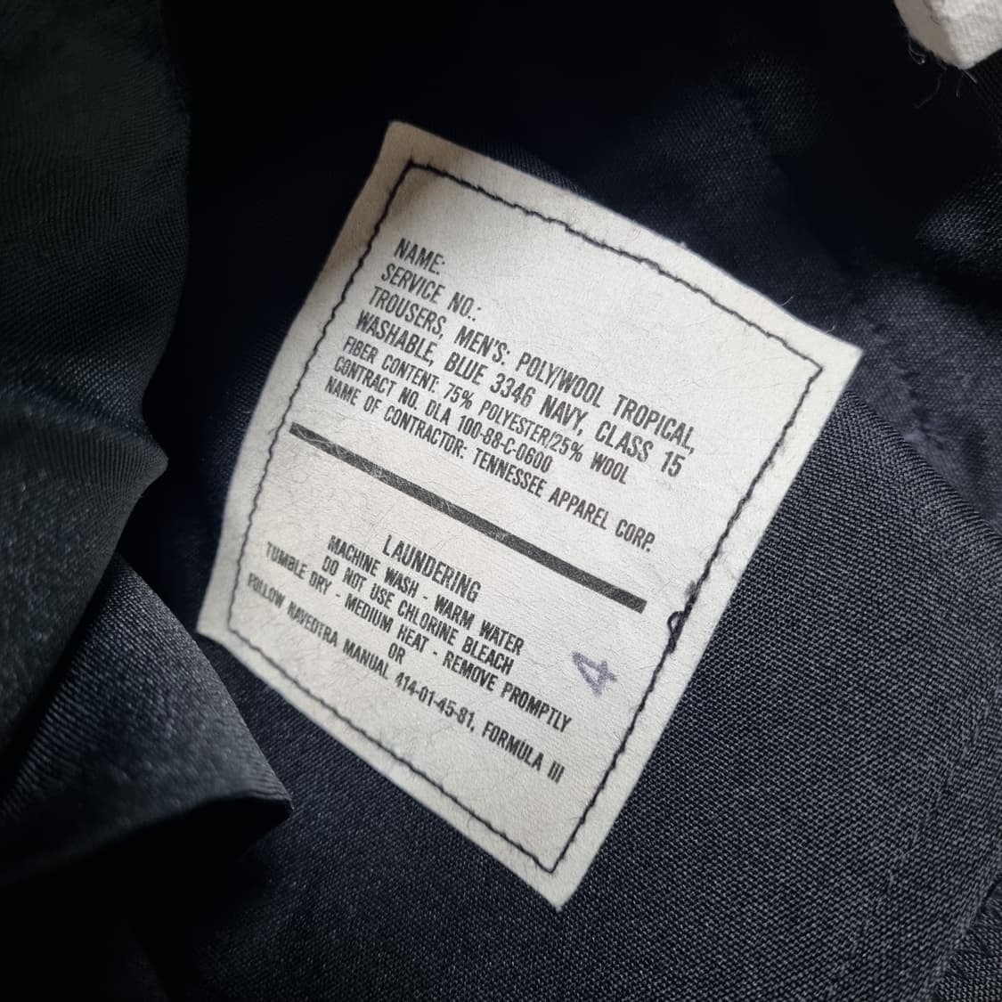 80S 미해군 슬랙스 블랙 - 33L 상품이미지10