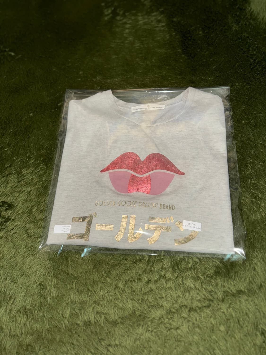 [S] 골든구스 17ss 립 앤 골드포일 재패니즈 레터링 티셔츠 멜란지 상품이미지10