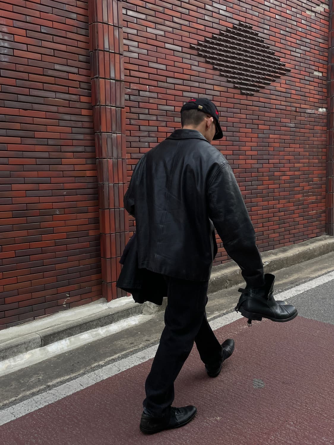 90-00s Old Gap Black Leather Full zip 상품이미지1