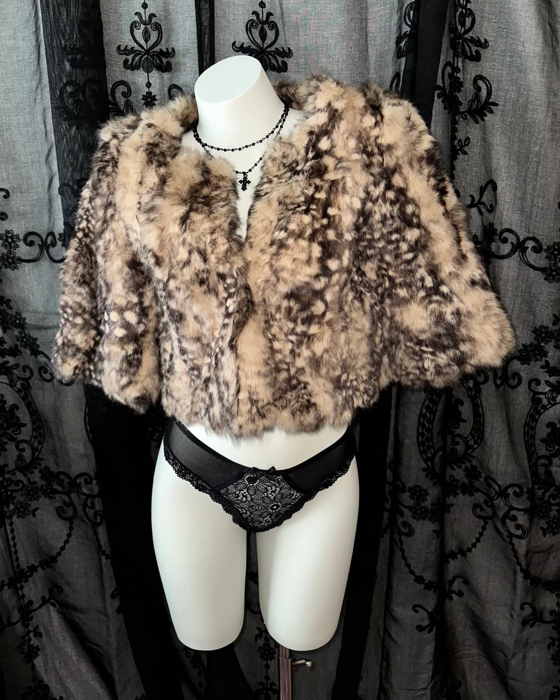 rabbit fur short jacket 상품이미지4