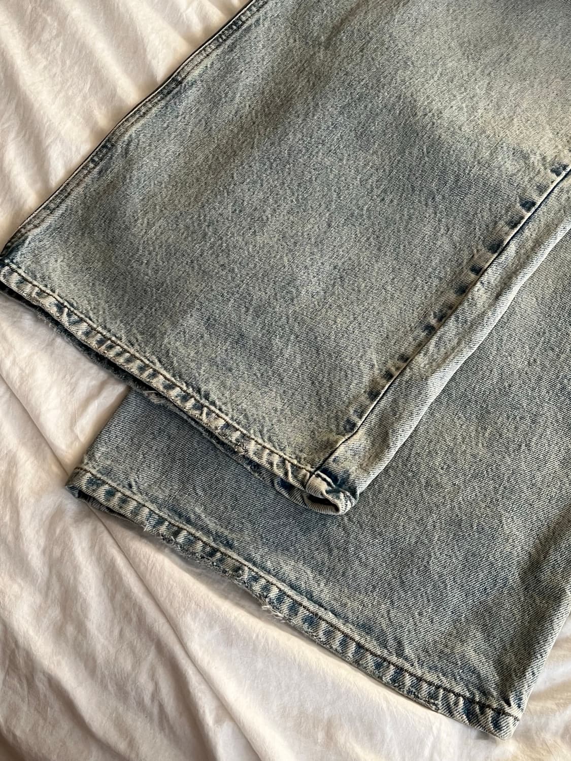 P.I. 1211 라이트 워시 와이드 레그 데님 32/30 상품이미지8