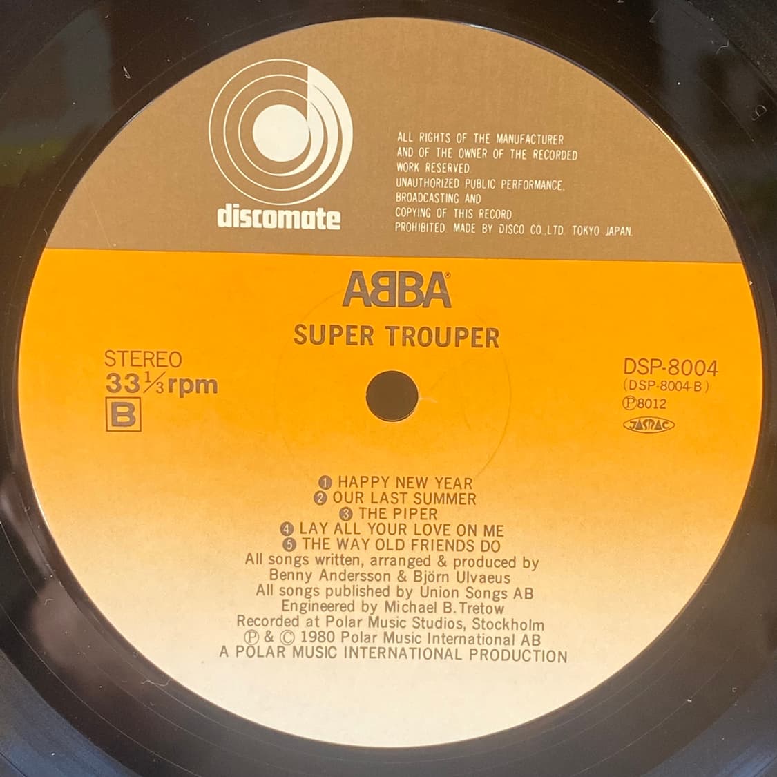 (중고LP-팝/디스코) ABBA -Super Trouper 상품이미지5