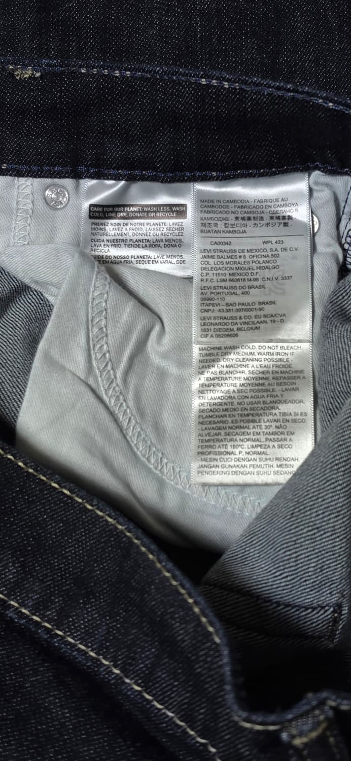 리바이스 진청 데님 청바지 510 W30 상품이미지3
