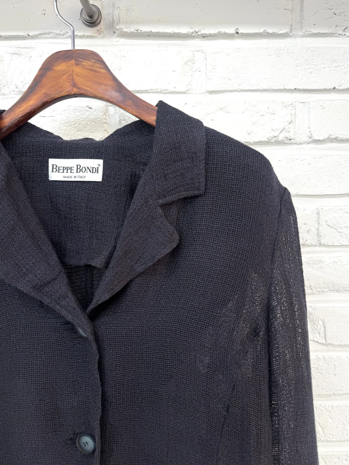 Beppe bondi 네이비 린넨 가디건 상품이미지4