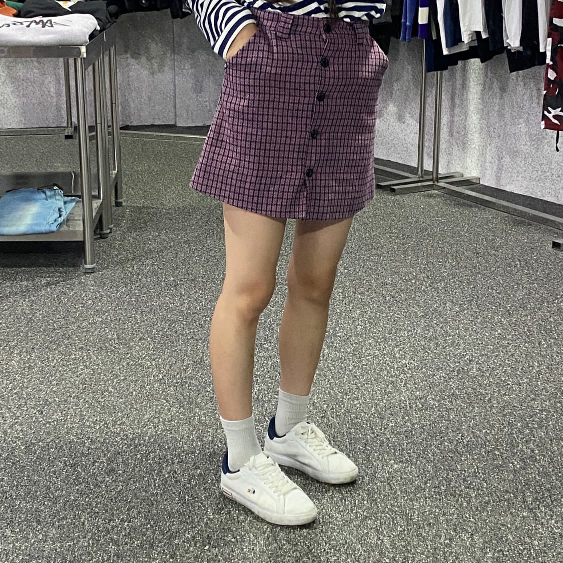 미스치프 버튼업 스커트 B2614 상품이미지2