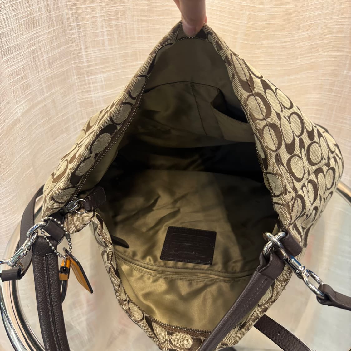 정품 코치 패브릭 숄더겸 토트백    상품이미지7