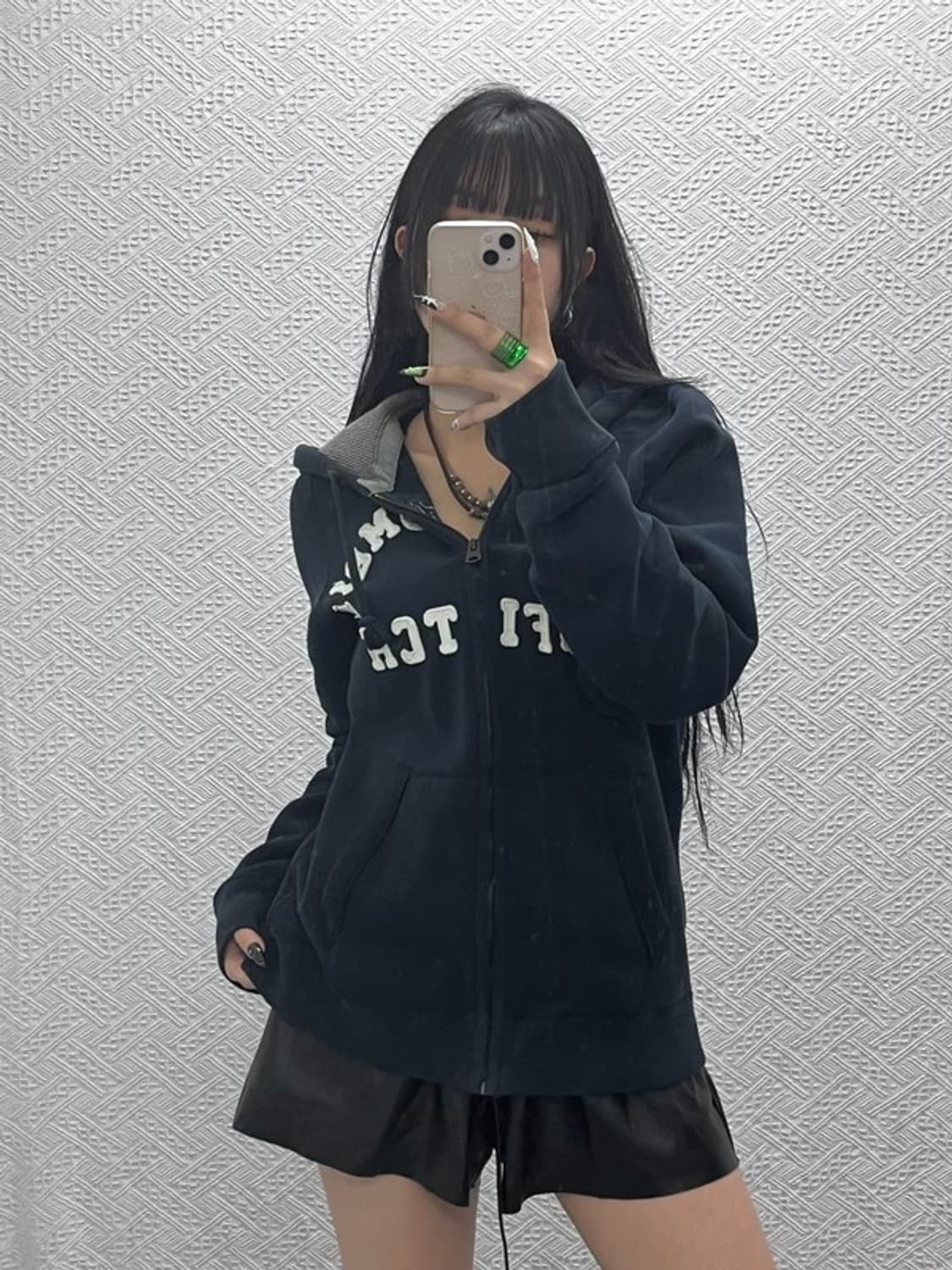 아베크롬비 올드스쿨 Y2K 스펠아웃 기모 후드집업 L C08572 상품이미지1