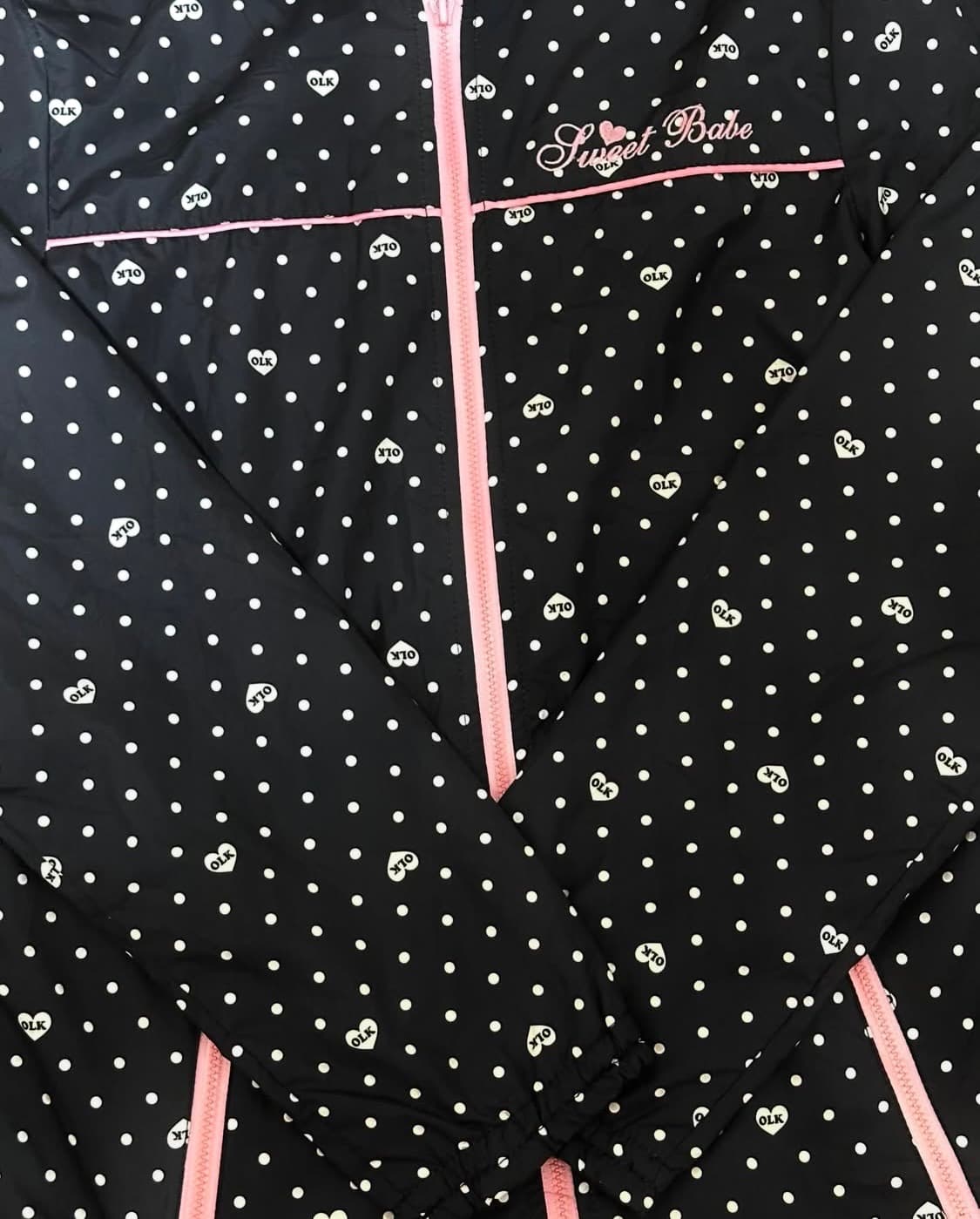 도트 핑크 바람막이 상품이미지2