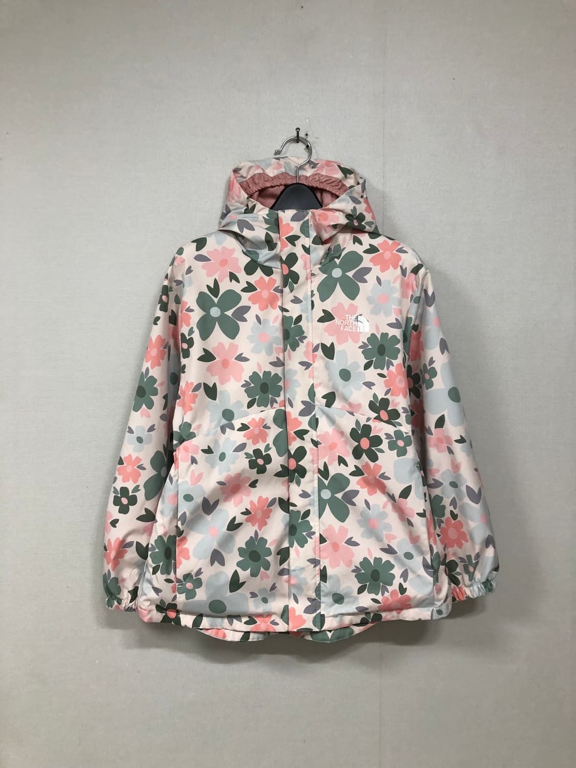 노스페이스 키즈 플라워 후드 바람막이 자켓 160 _ 연분홍 상품이미지1