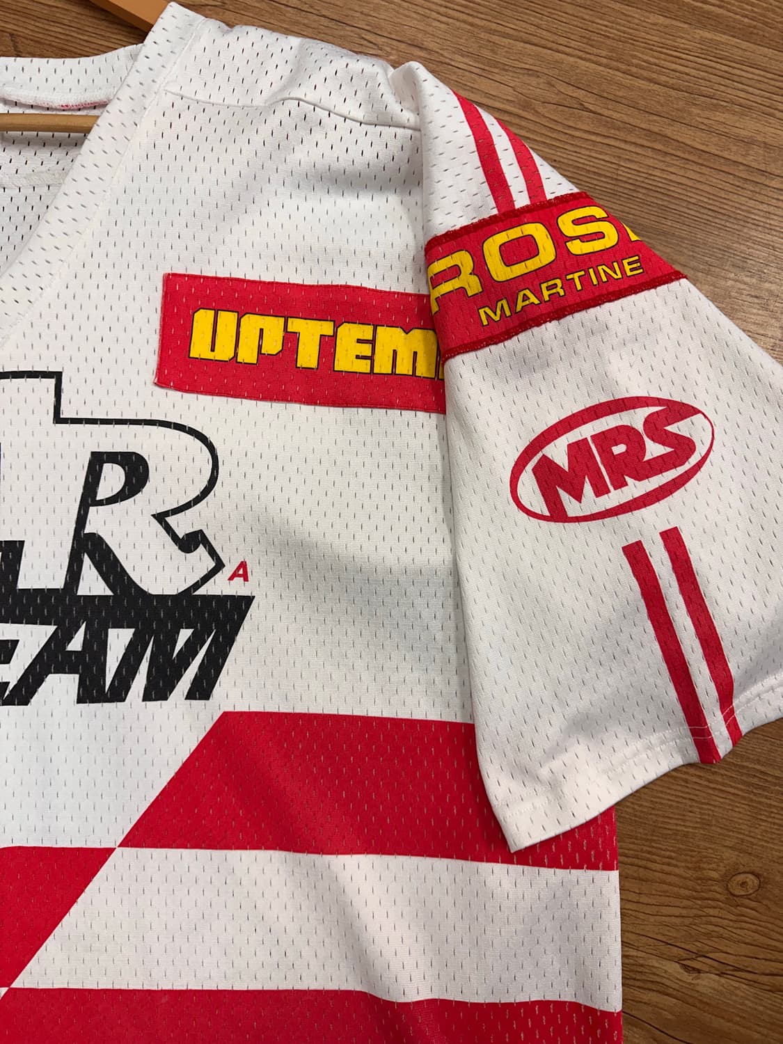 (S)마틴로즈 오버사이즈 풋볼 져지 화이트 상품이미지4