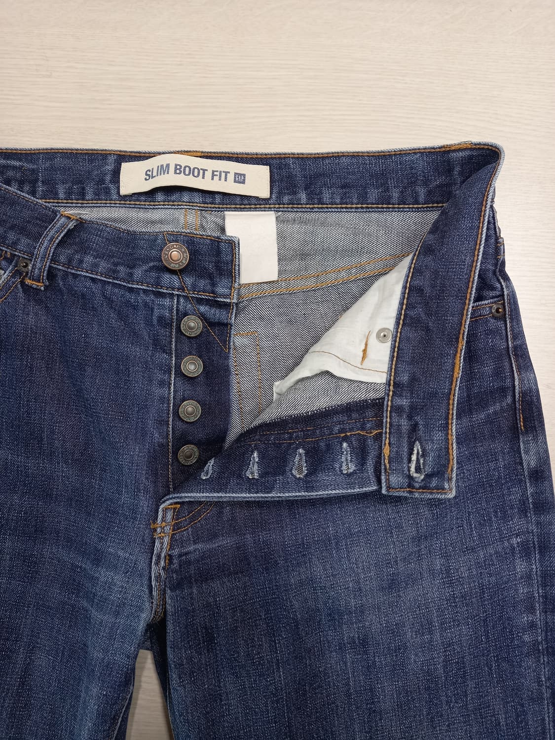 32 GAP 워싱 세미와이드진 버튼플라이 32-366 상품이미지7