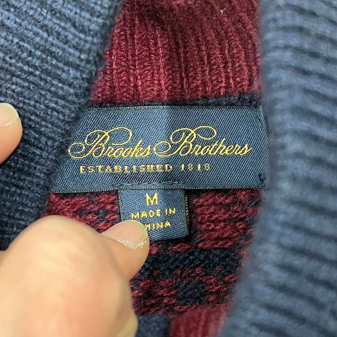 브룩스브라더스 하프집업 울 패턴 니트 s09314 상품이미지6