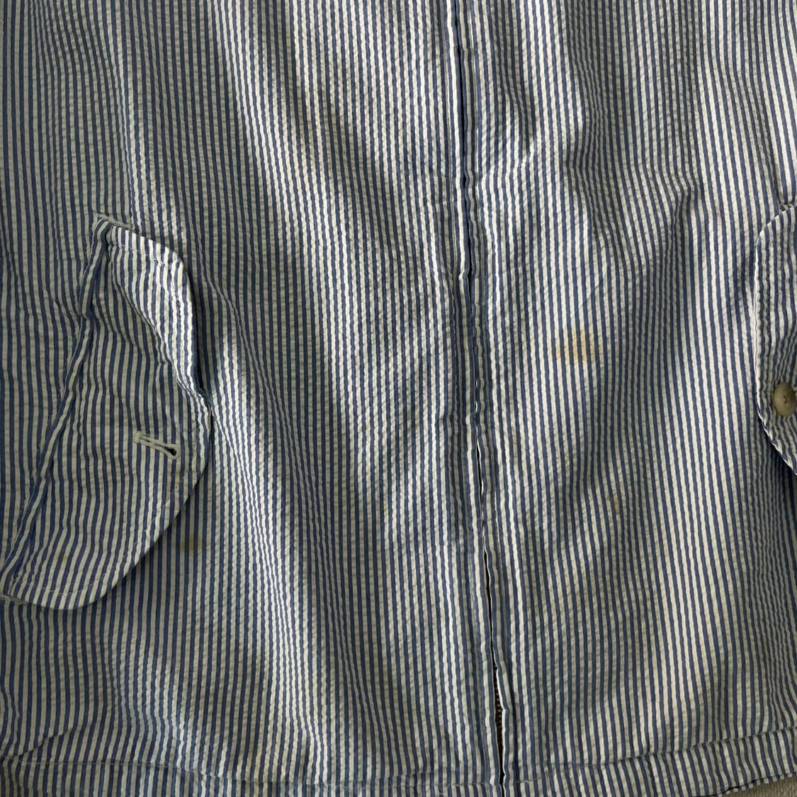 105 폴로랄프로렌 시어서커 스트라이프 넥버튼 블루종 자켓 상품이미지5