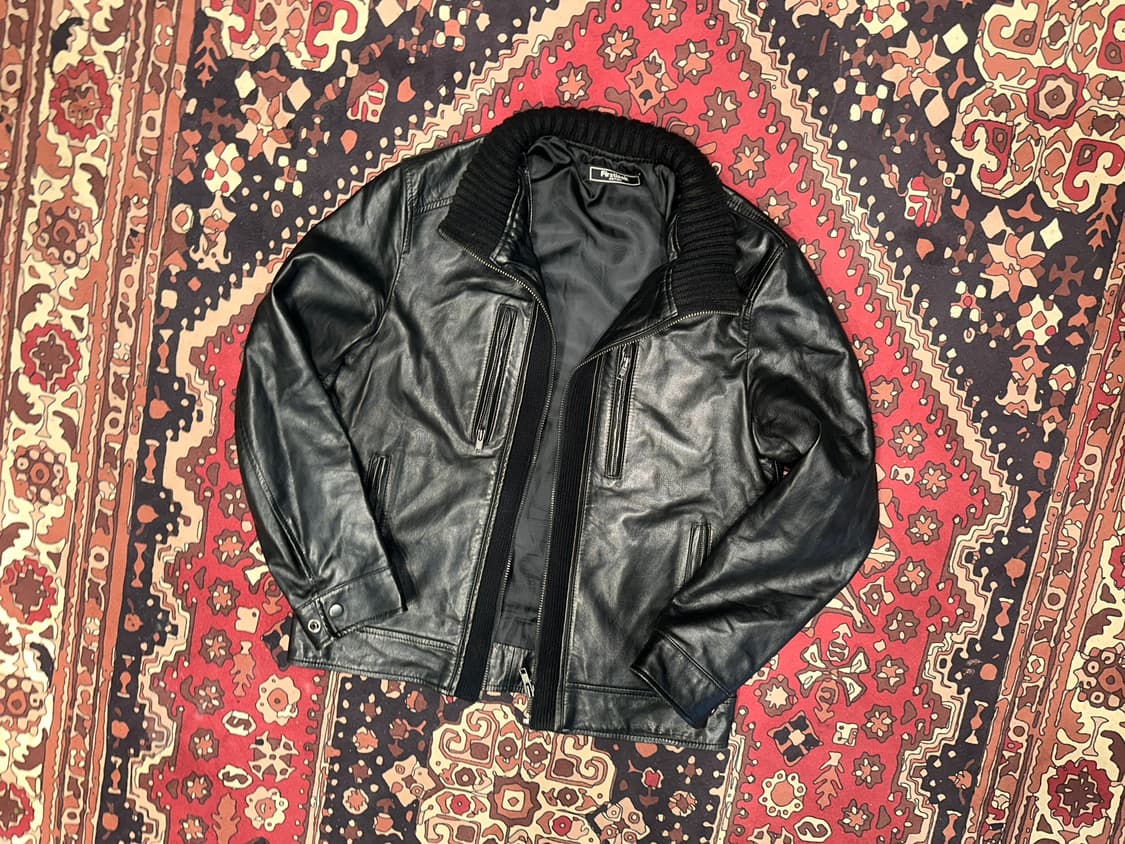( M-L ) 가죽자켓 레더자켓 바이커가죽 양가죽 라이더자켓 상품이미지6