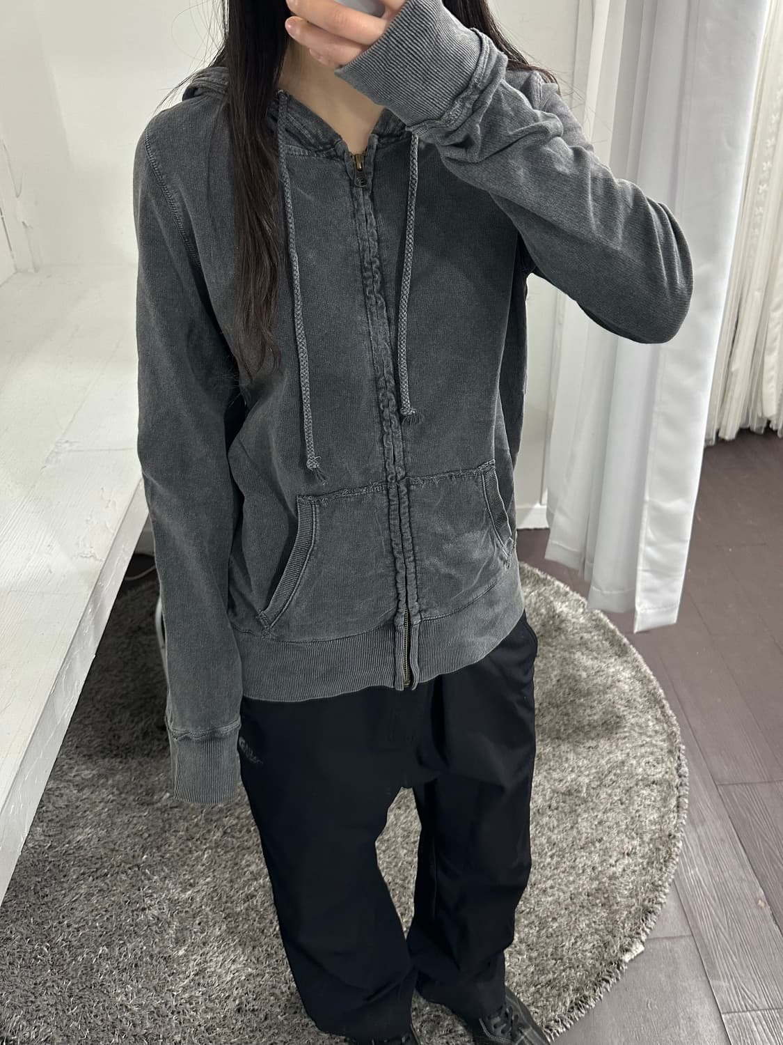 gray hood zipup 상품이미지3