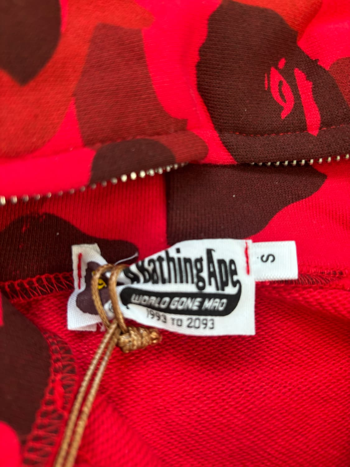 베이프 레드 카모 샤크 후드집업 새상품 (S) 상품이미지4