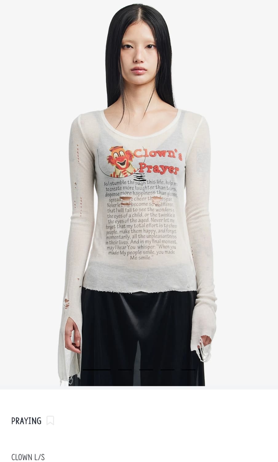 Praying CLOWN L/S 상품이미지1