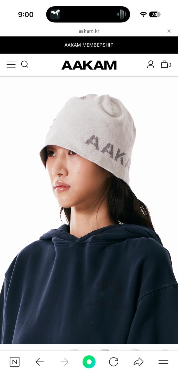 AAKAM 아캄 비니 화이트 상품이미지2