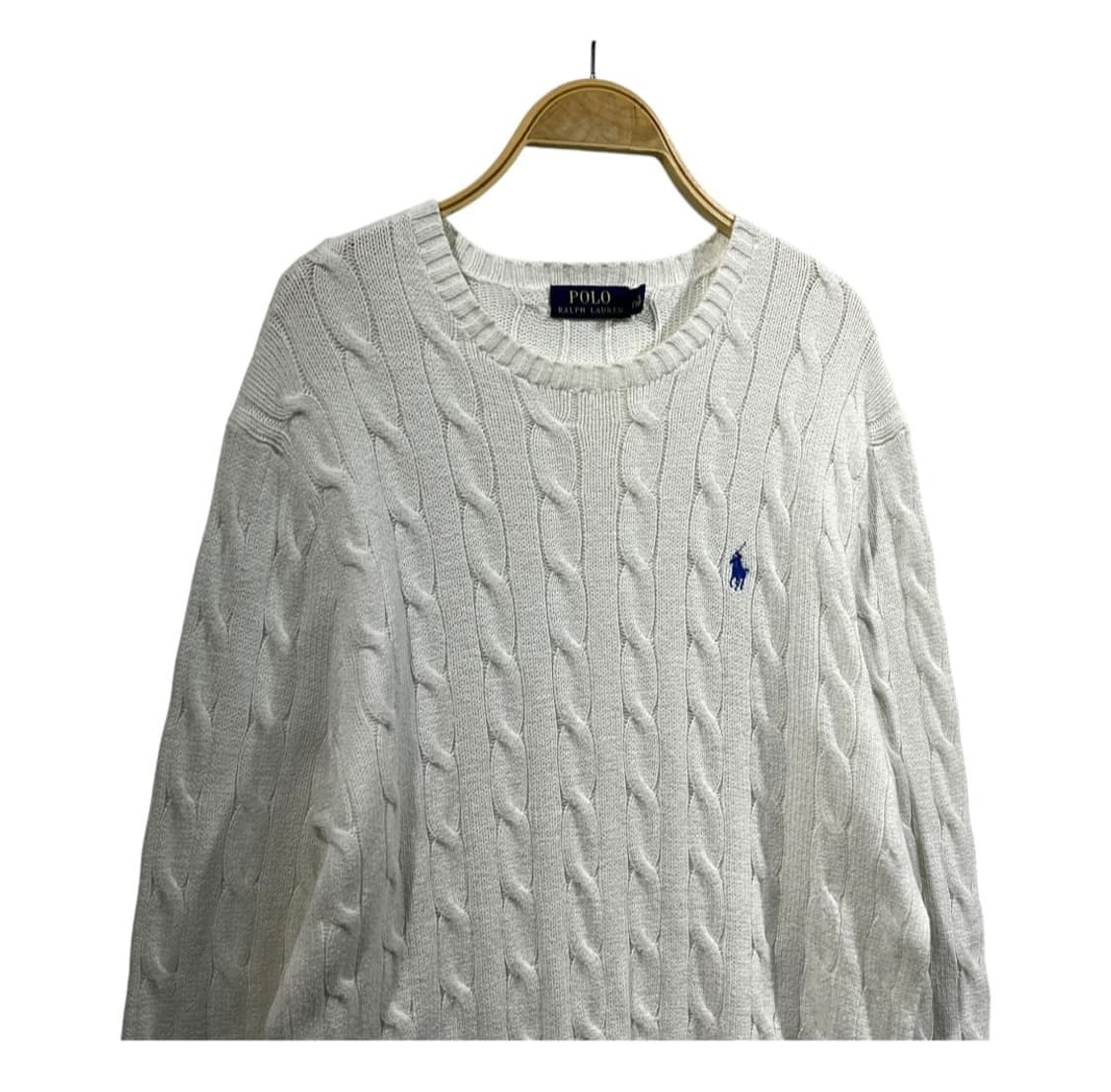 폴로 랄프로렌 화이트 꽈배기 니트 상품이미지1