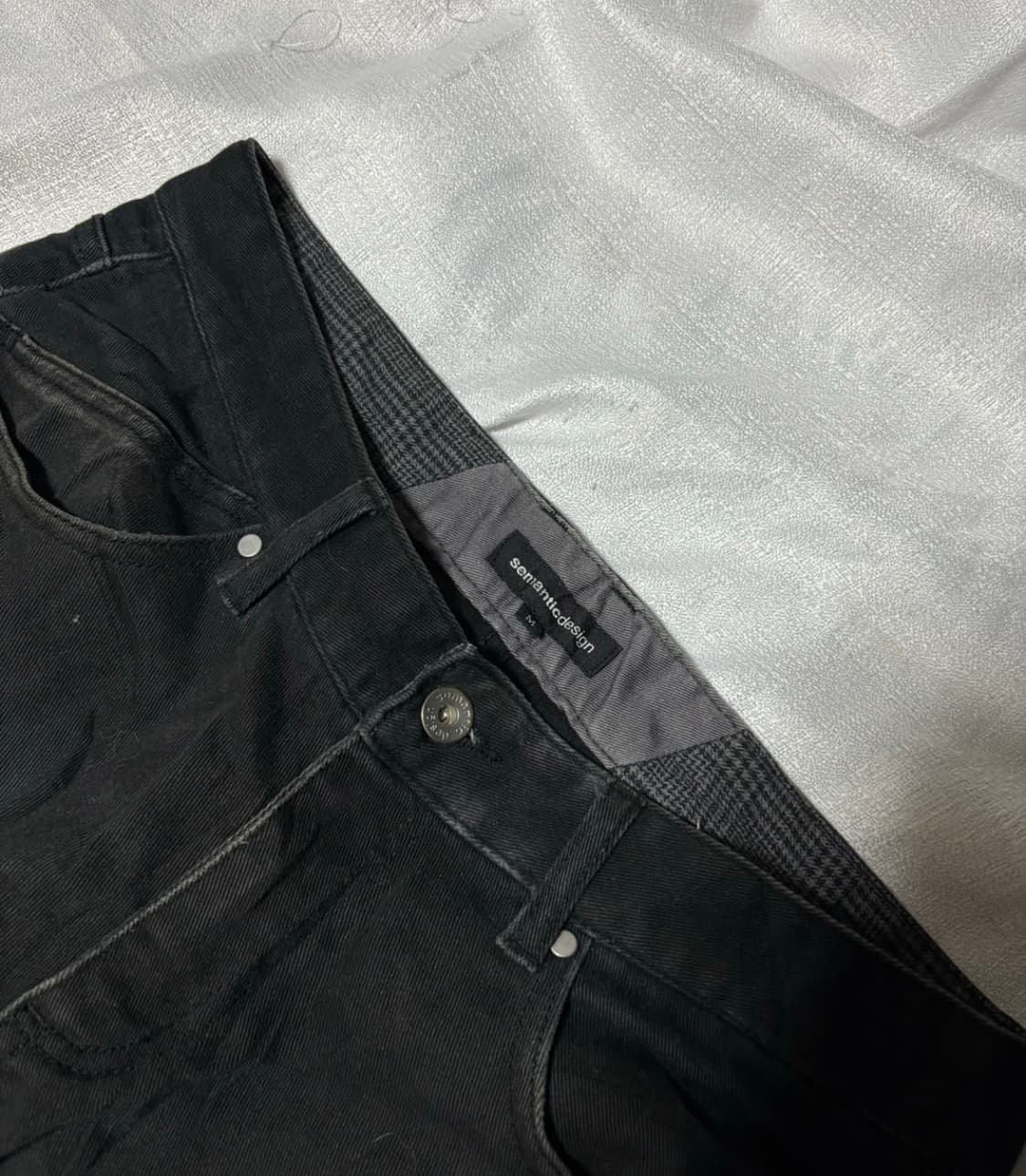 "Semantic Design" Black straight pants 상품이미지3