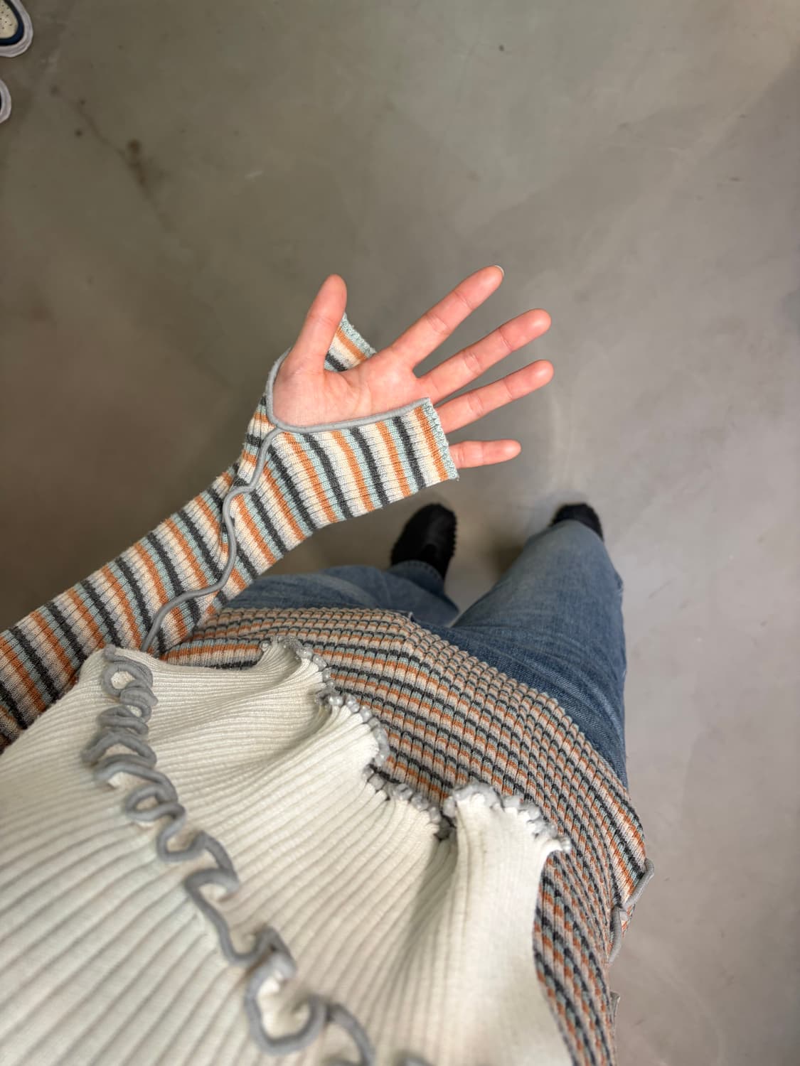 kotohayokozawa 20fw 리브 니트 크루넥 코토하요코자와 상품이미지2