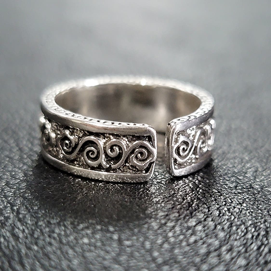 Gildrak 백동 남자 엔틱 빈티지 명품 회오리 용 드래곤 반지 상품이미지4