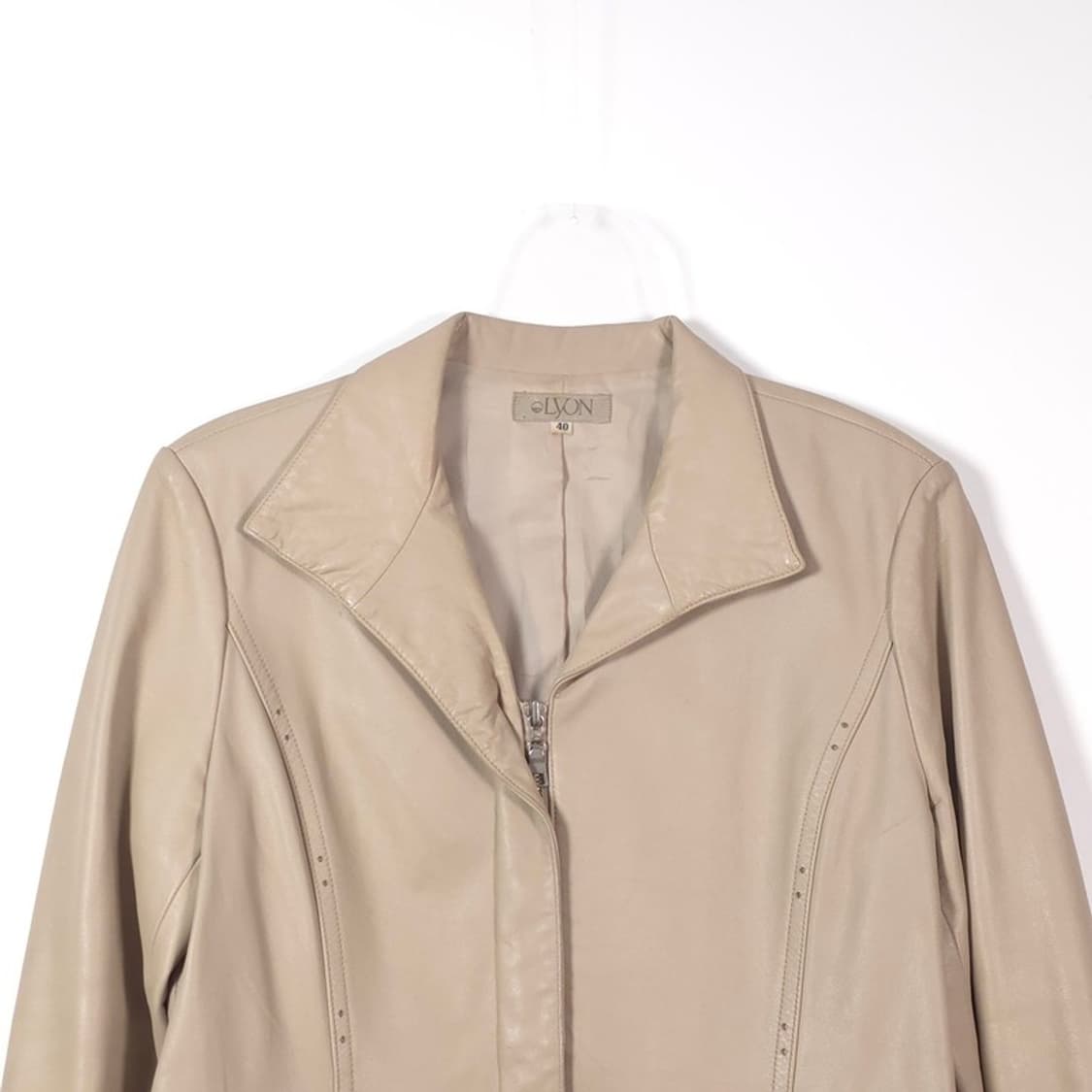 LYON 펀칭 디테일 천연 양가죽 자켓 40 상품이미지3