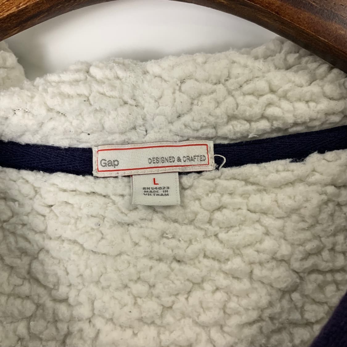 Gap 갭 양털 네이비 후드집업 상품이미지6