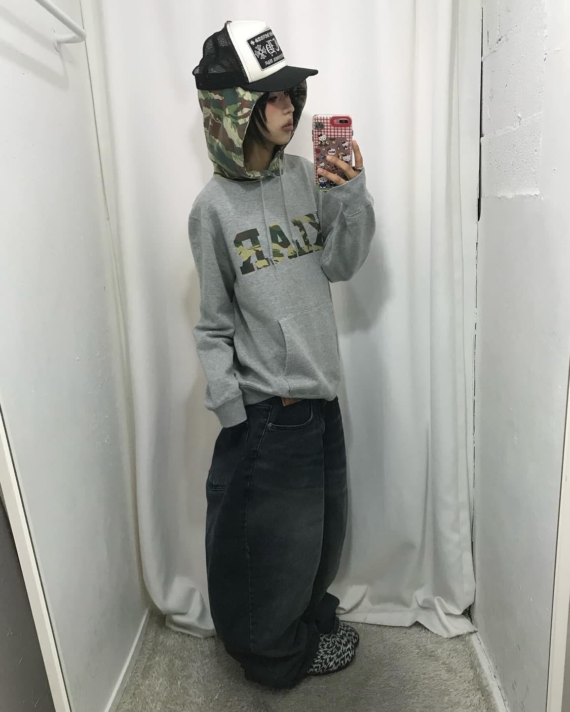 X-Large Camouflage Detail Hoodie 상품이미지3